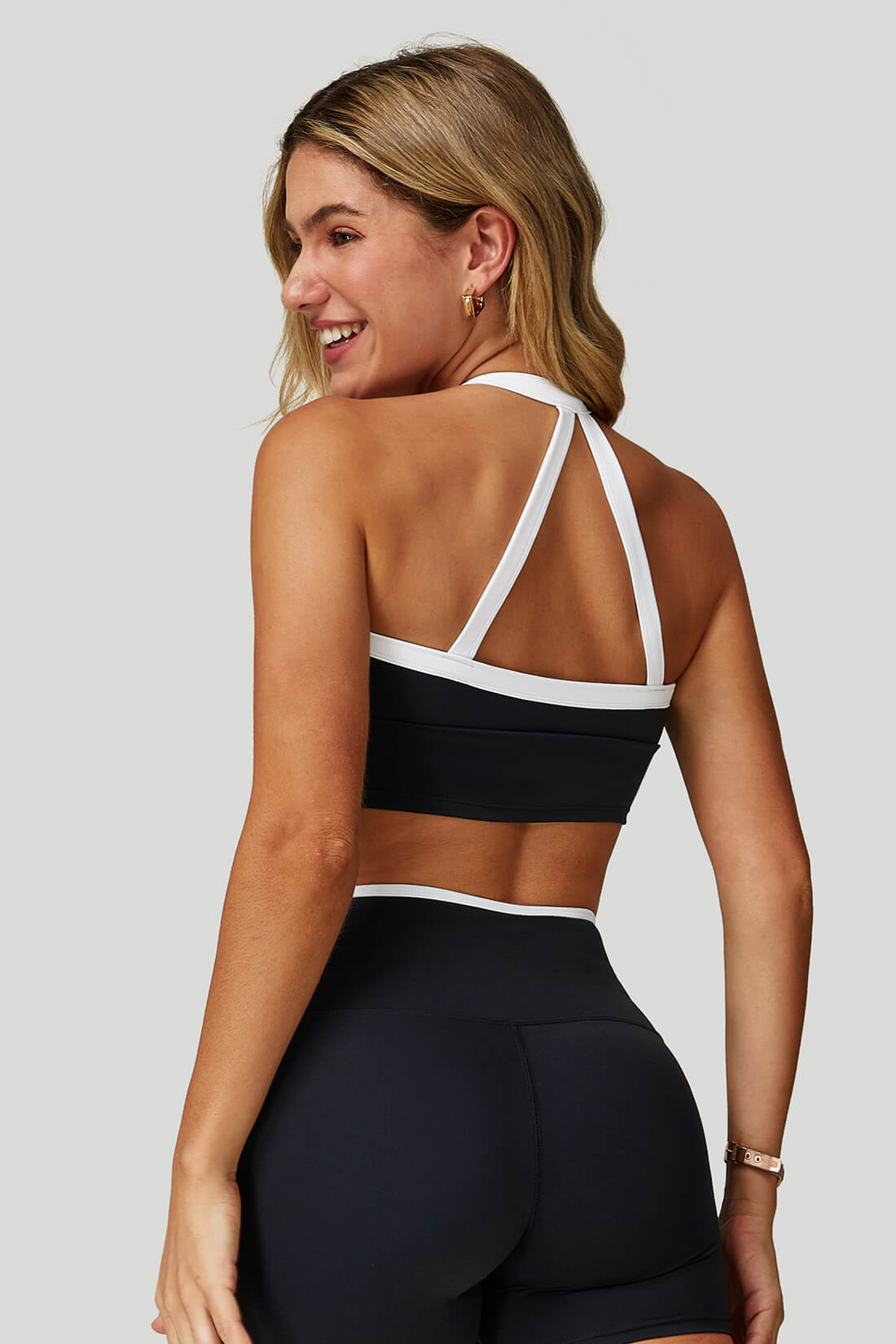 Bare-Feel Contrast Yoga Bra