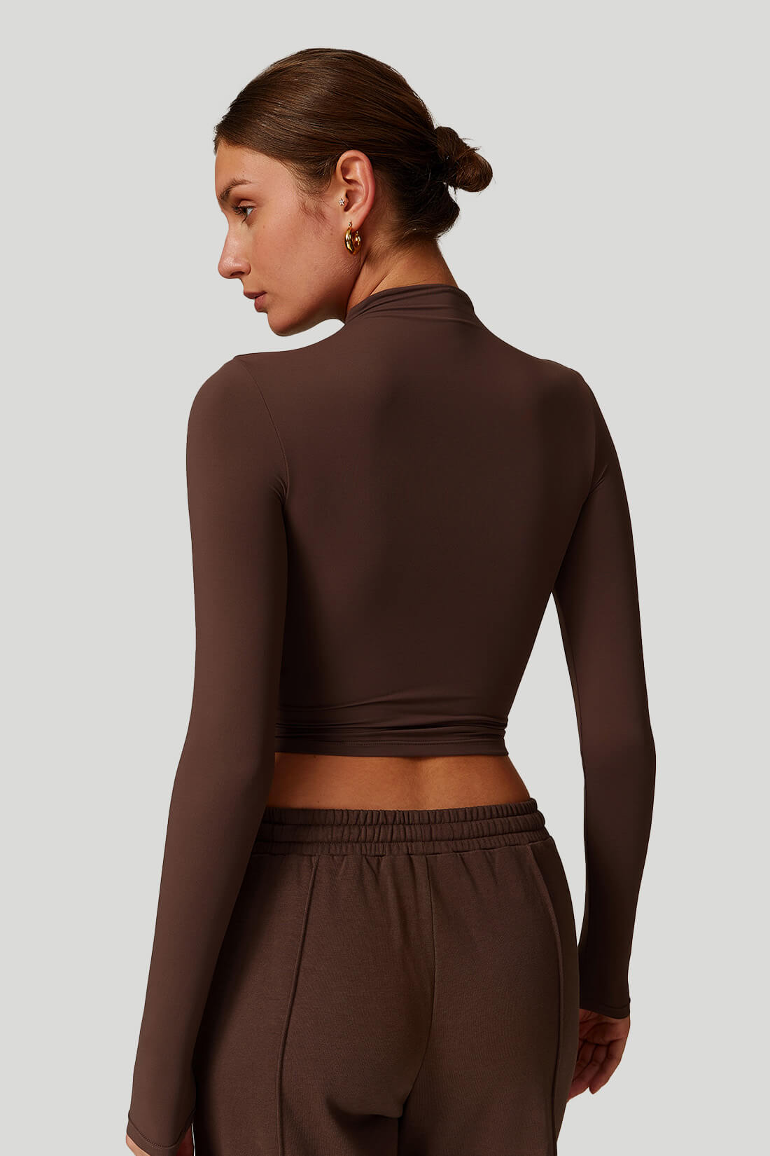 High Neck Quick Dry Long Sleeves Top