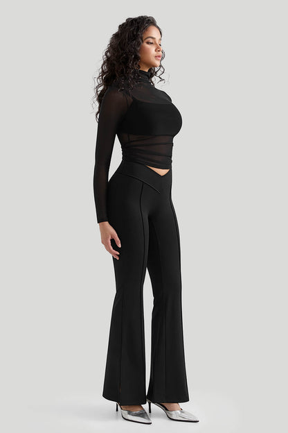 Mesh Long Sleeves Sexy Top