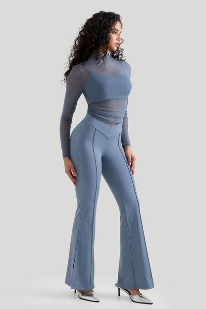 Mesh Long Sleeves Sexy Top