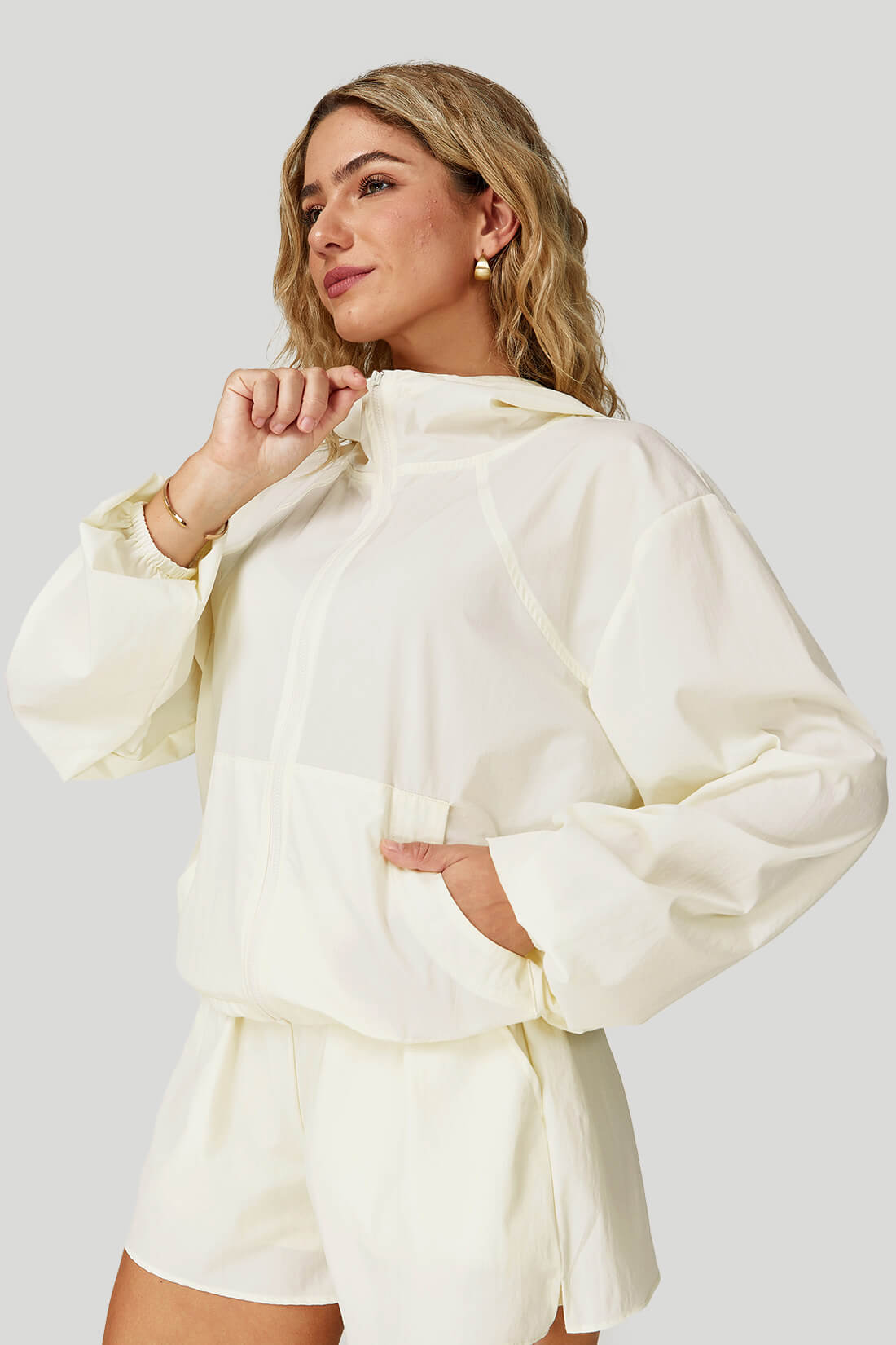 Quick-Dry Breathable Zip-Up Hooded Jacket