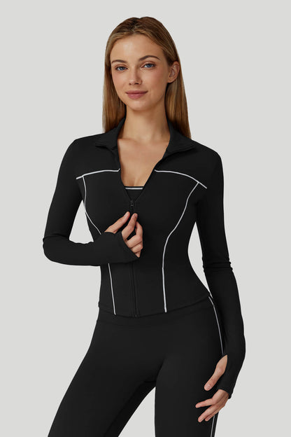 Colorblock Slim-Fit Full-Zip Outwear