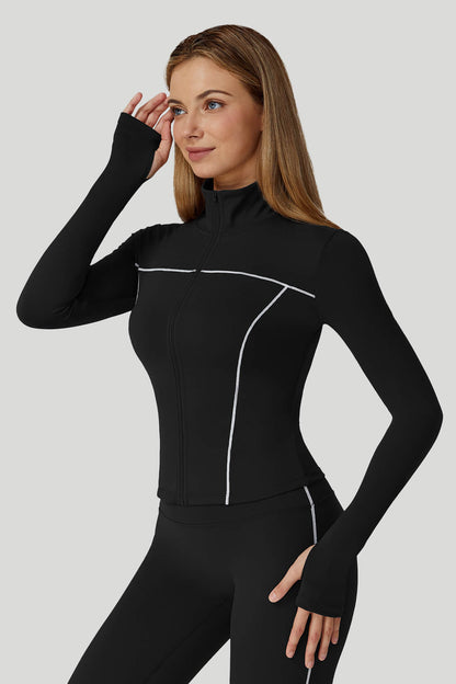 Colorblock Slim-Fit Full-Zip Outwear