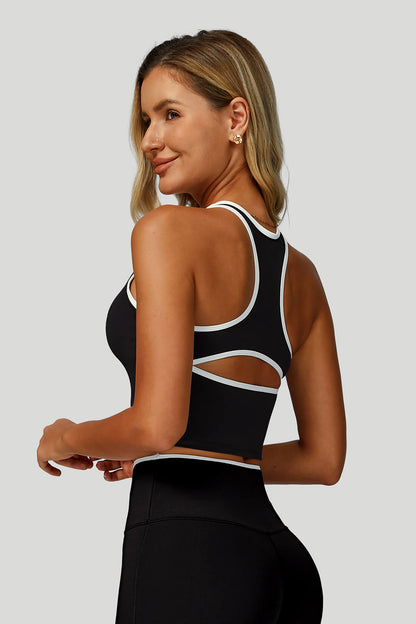 V-Neck Hollow-Back Yoga Bra
