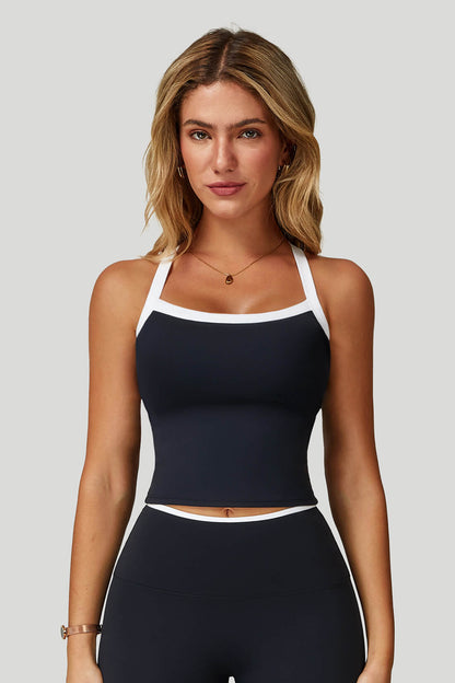 Bare-Feel Contrast Yoga Bra
