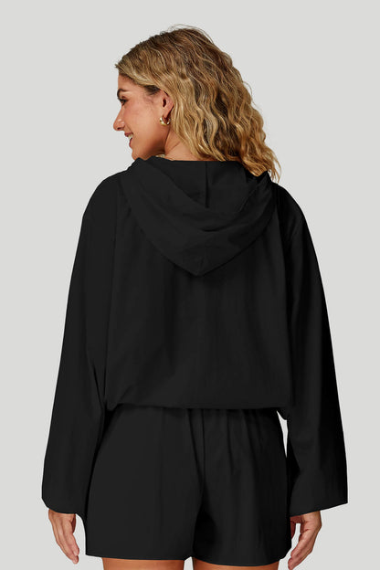 Quick-Dry Breathable Zip-Up Hooded Jacket