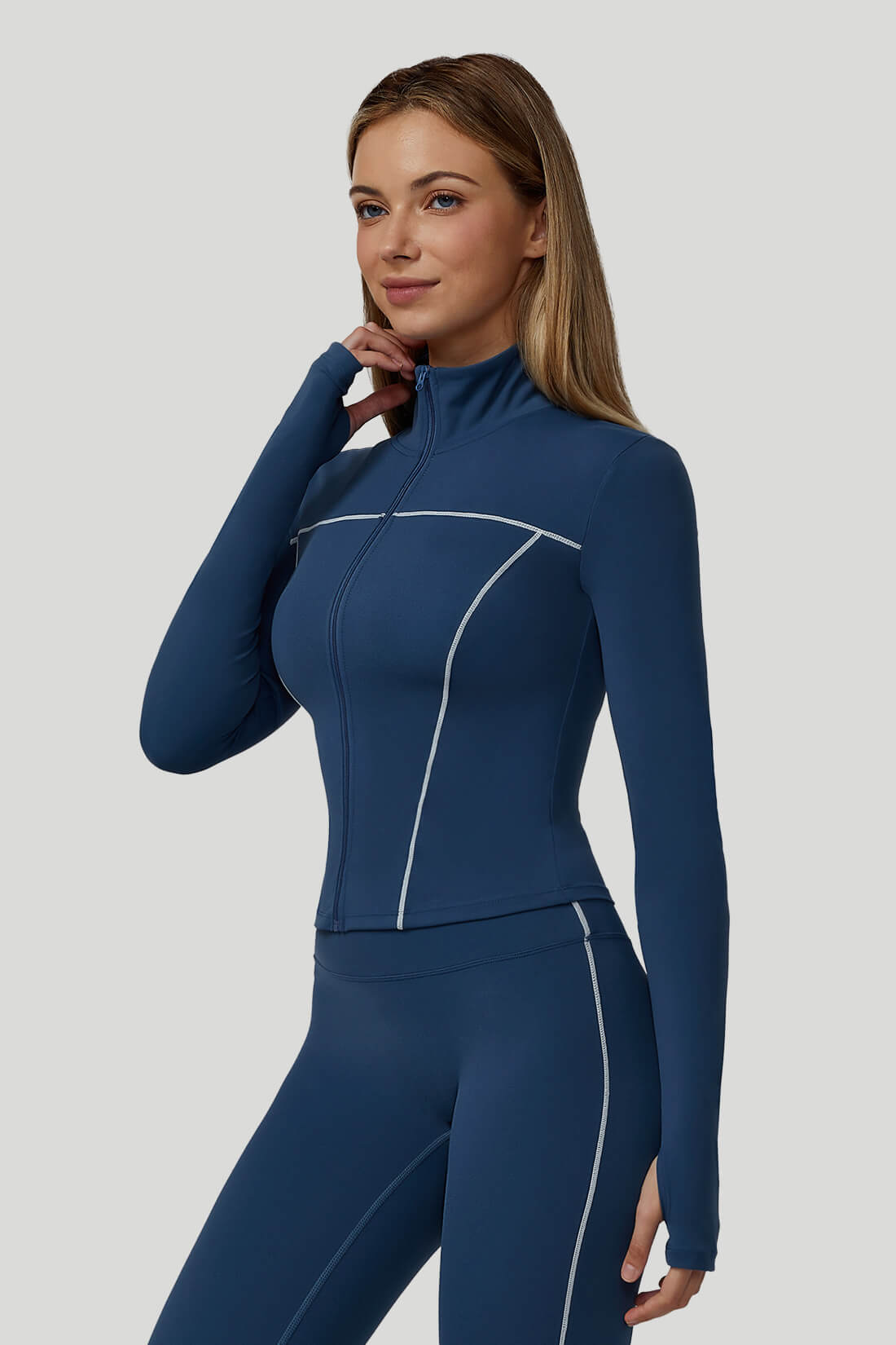 Colorblock Slim-Fit Full-Zip Outwear