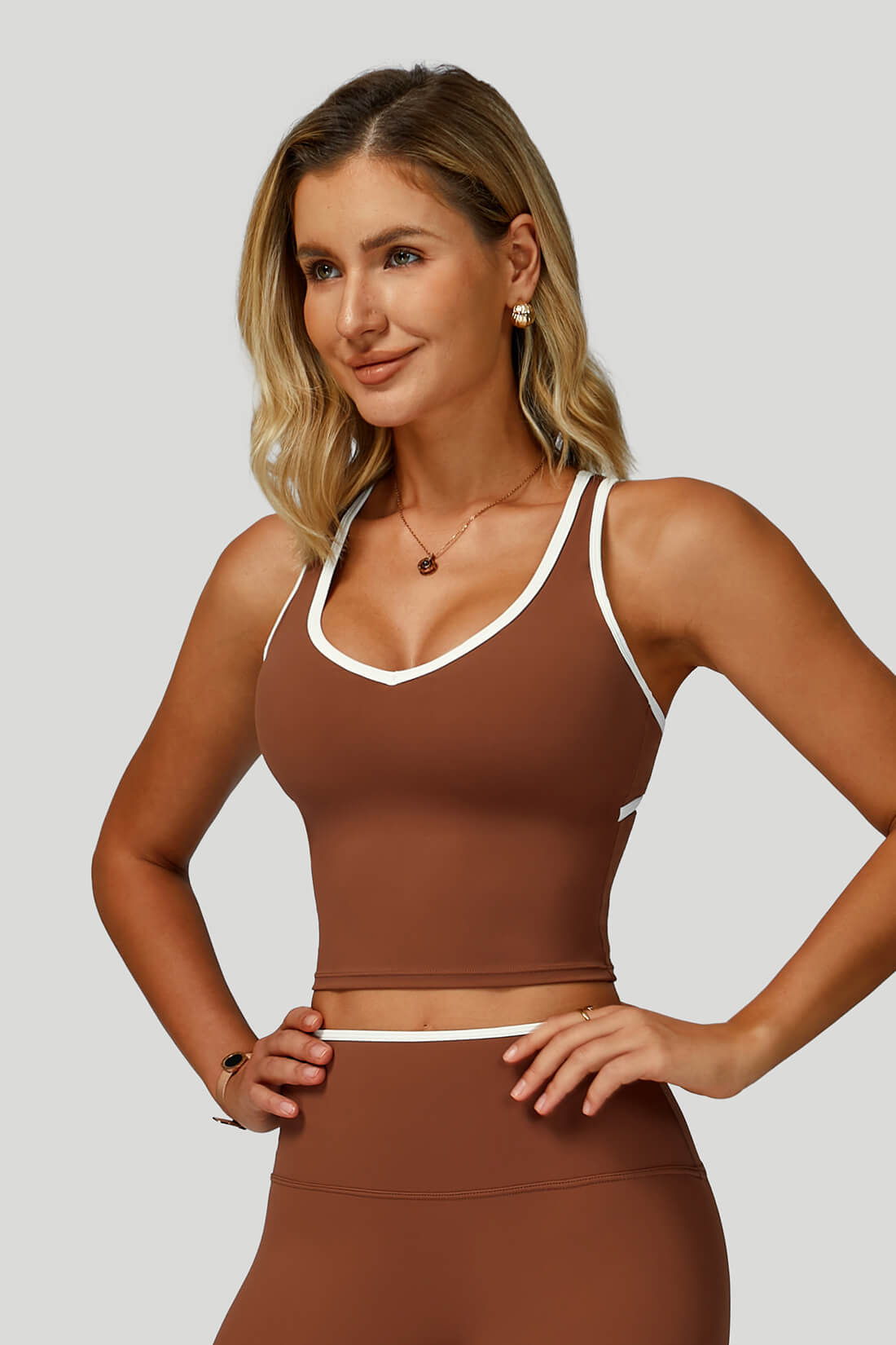 V-Neck Hollow-Back Yoga Bra