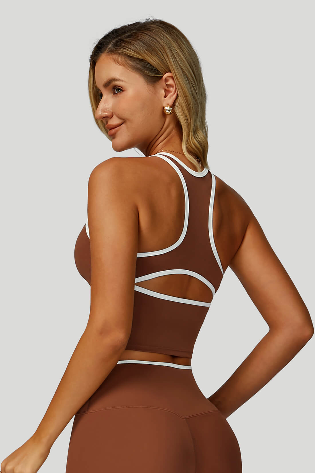V-Neck Hollow-Back Yoga Bra