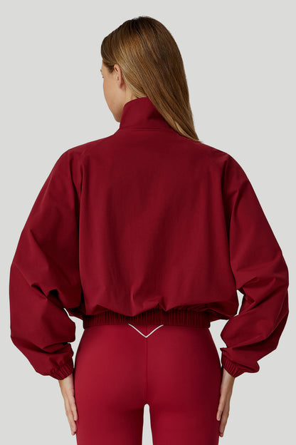 Windproof Long Sleeve Stand Collar Zip-Up Outwear