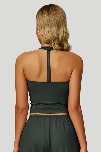 V-Neck Backless Yoga Tank Top