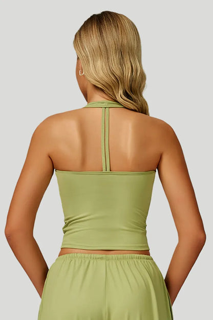 V-Neck Backless Yoga Tank Top