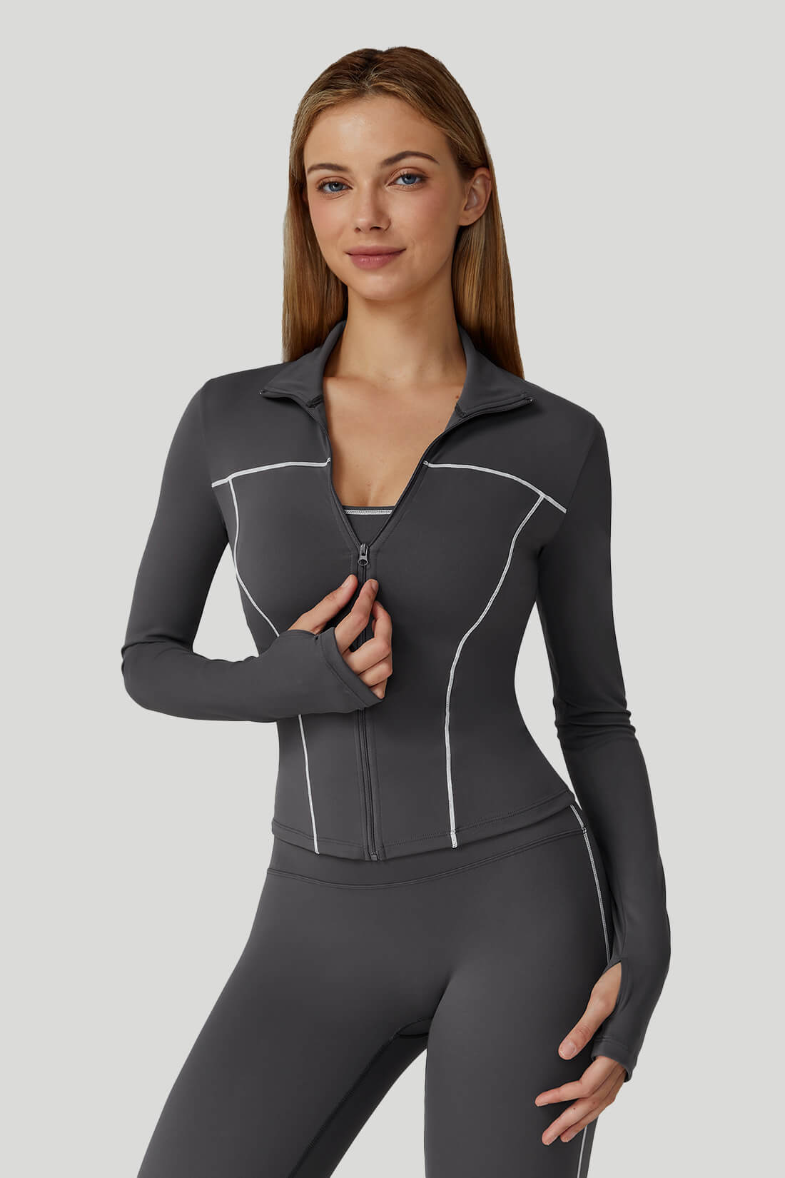 Colorblock Slim-Fit Full-Zip Outwear