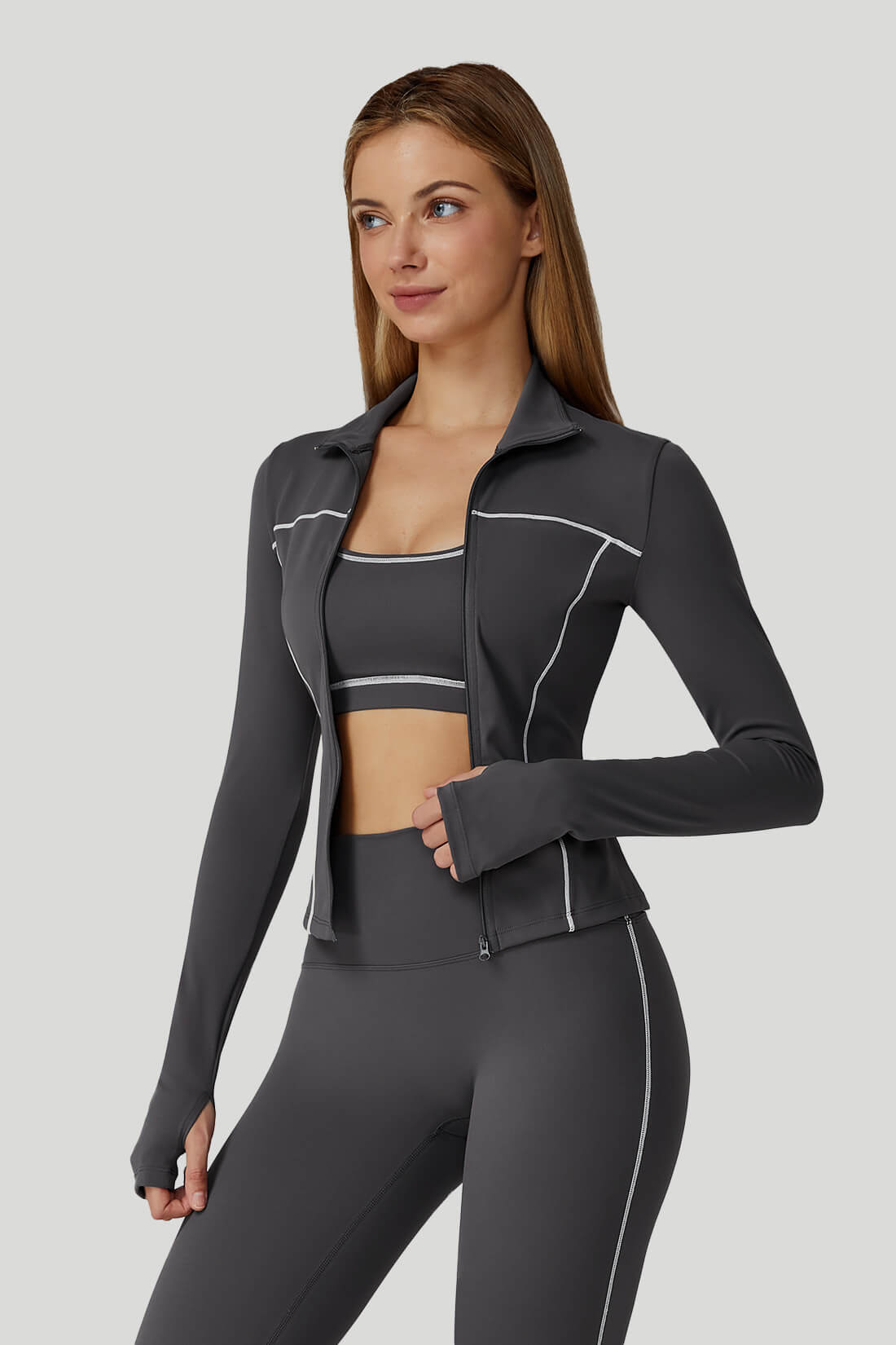 Colorblock Slim-Fit Full-Zip Outwear