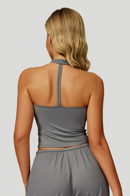 V-Neck Backless Yoga Tank Top