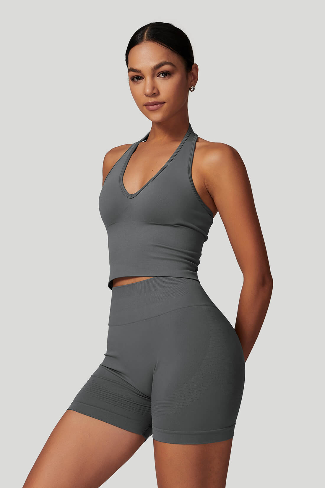 Breathable V‑Neck Seamless Yoga Bra