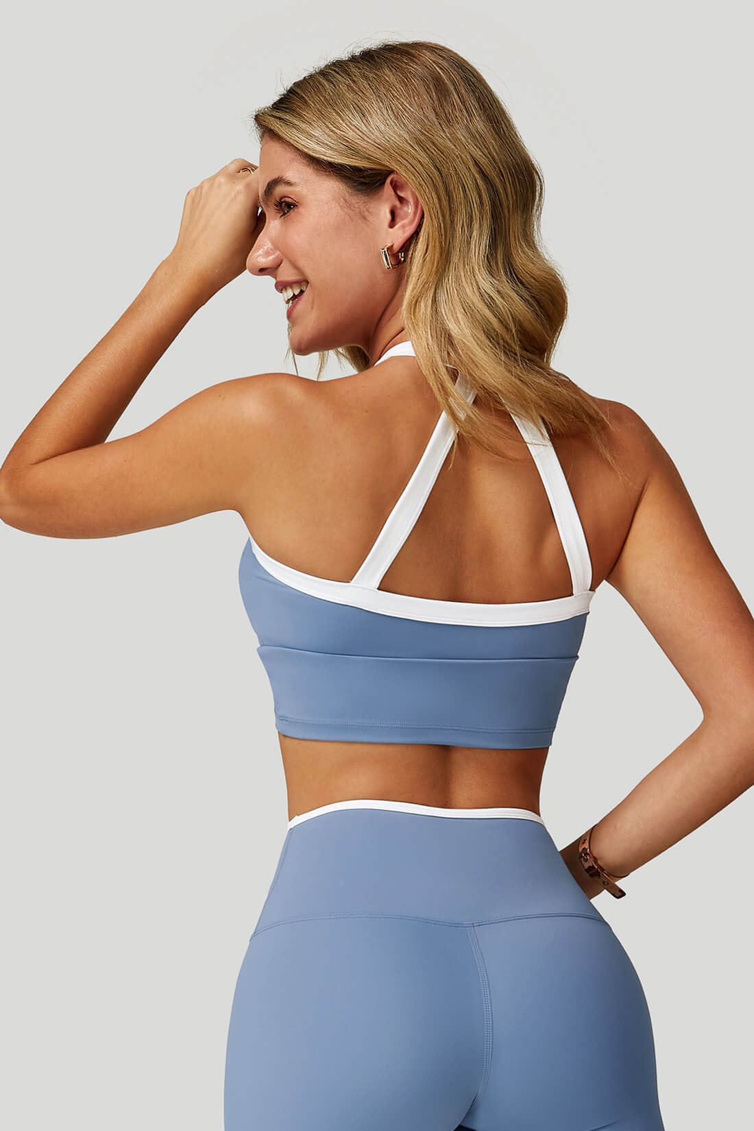 Bare-Feel Contrast Yoga Bra