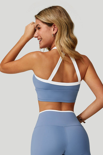 Bare-Feel Contrast Yoga Bra