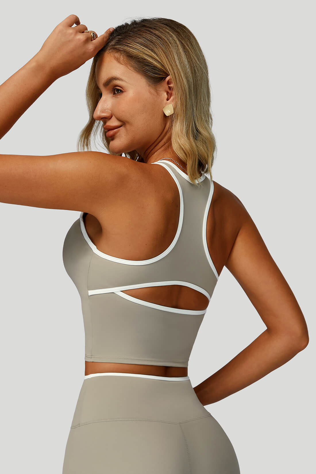 V-Neck Hollow-Back Yoga Bra