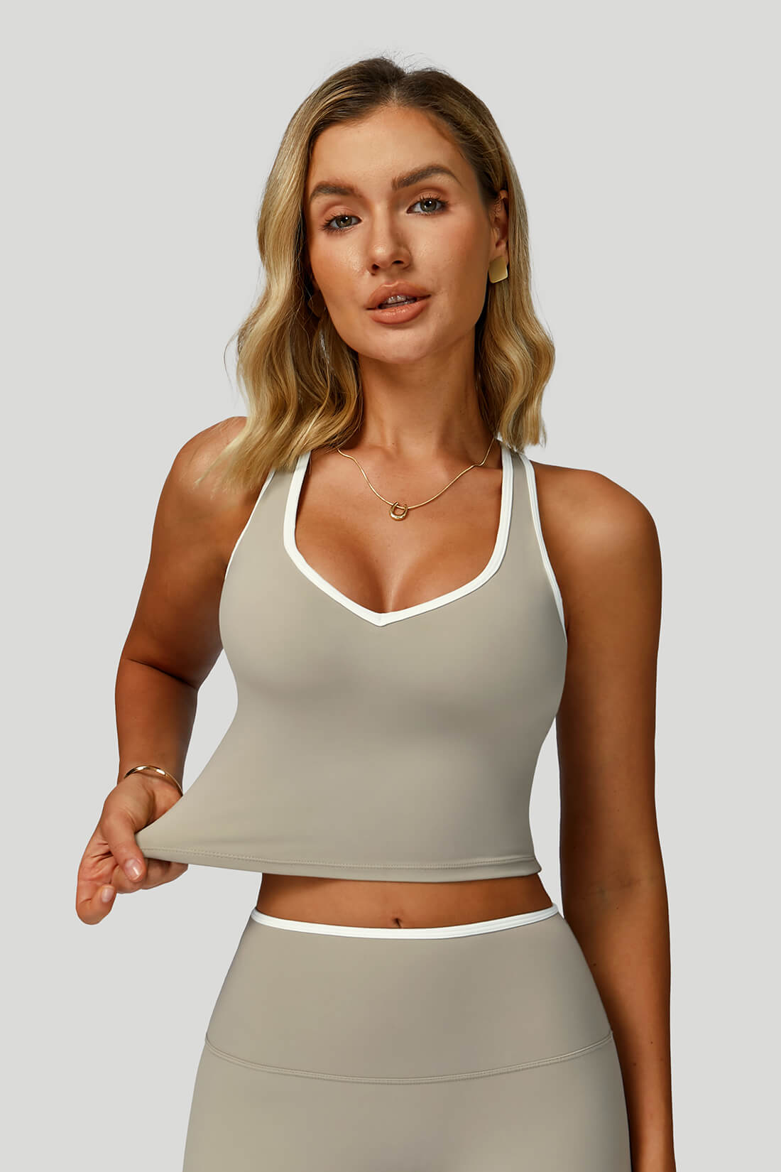 V-Neck Hollow-Back Yoga Bra