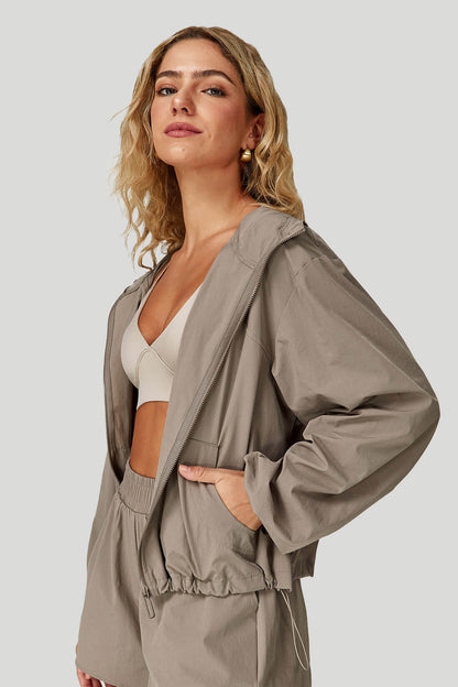 Quick-Dry Breathable Zip-Up Hooded Jacket