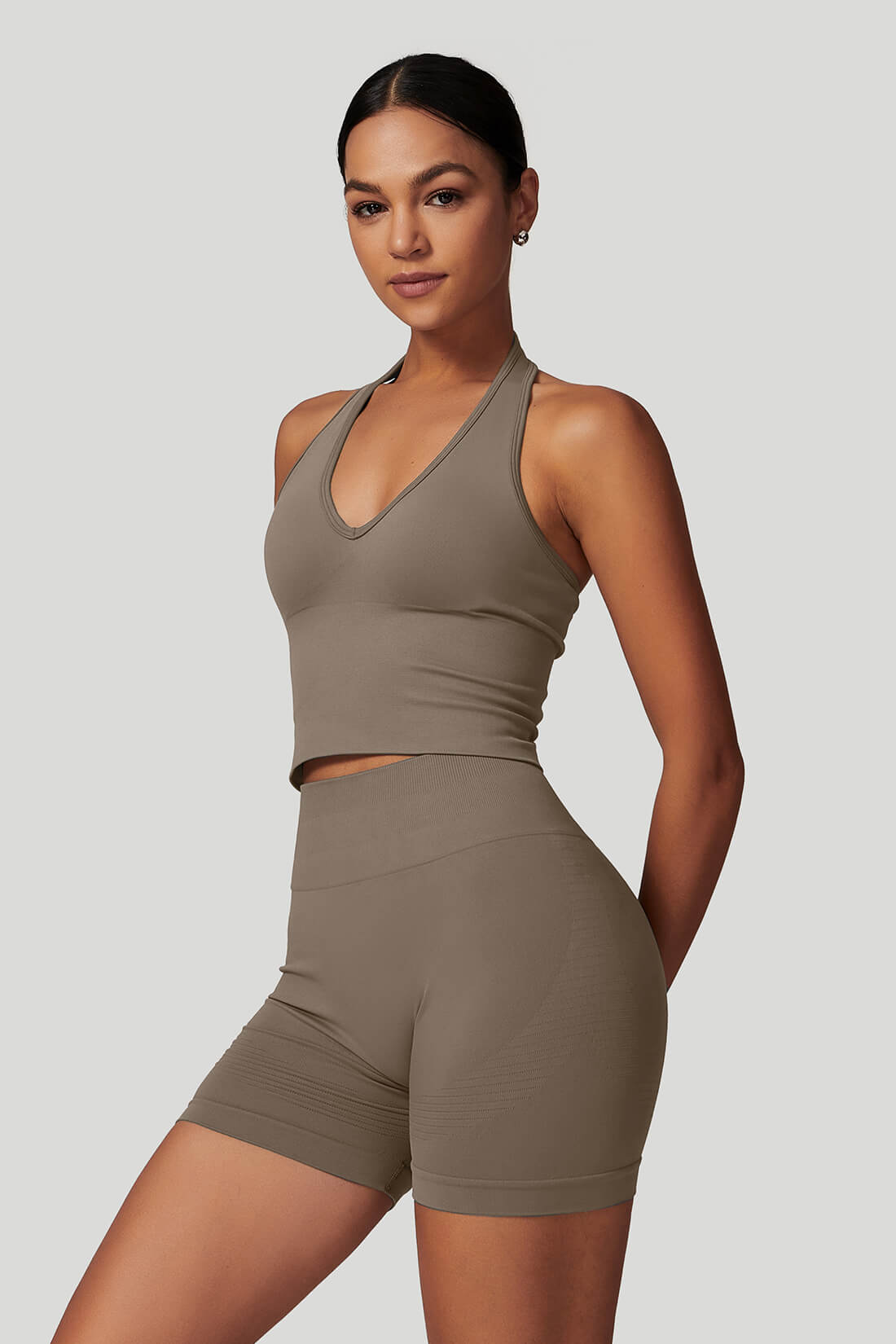 Breathable V‑Neck Seamless Yoga Bra