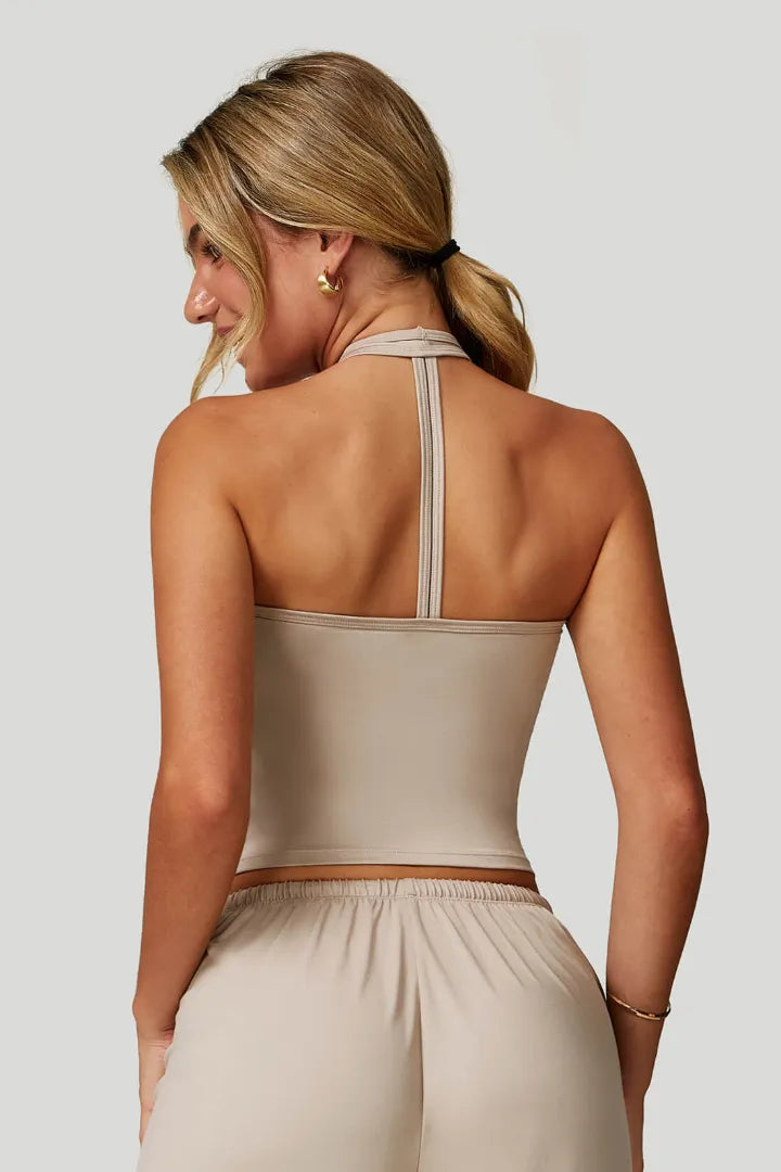 V-Neck Backless Yoga Tank Top