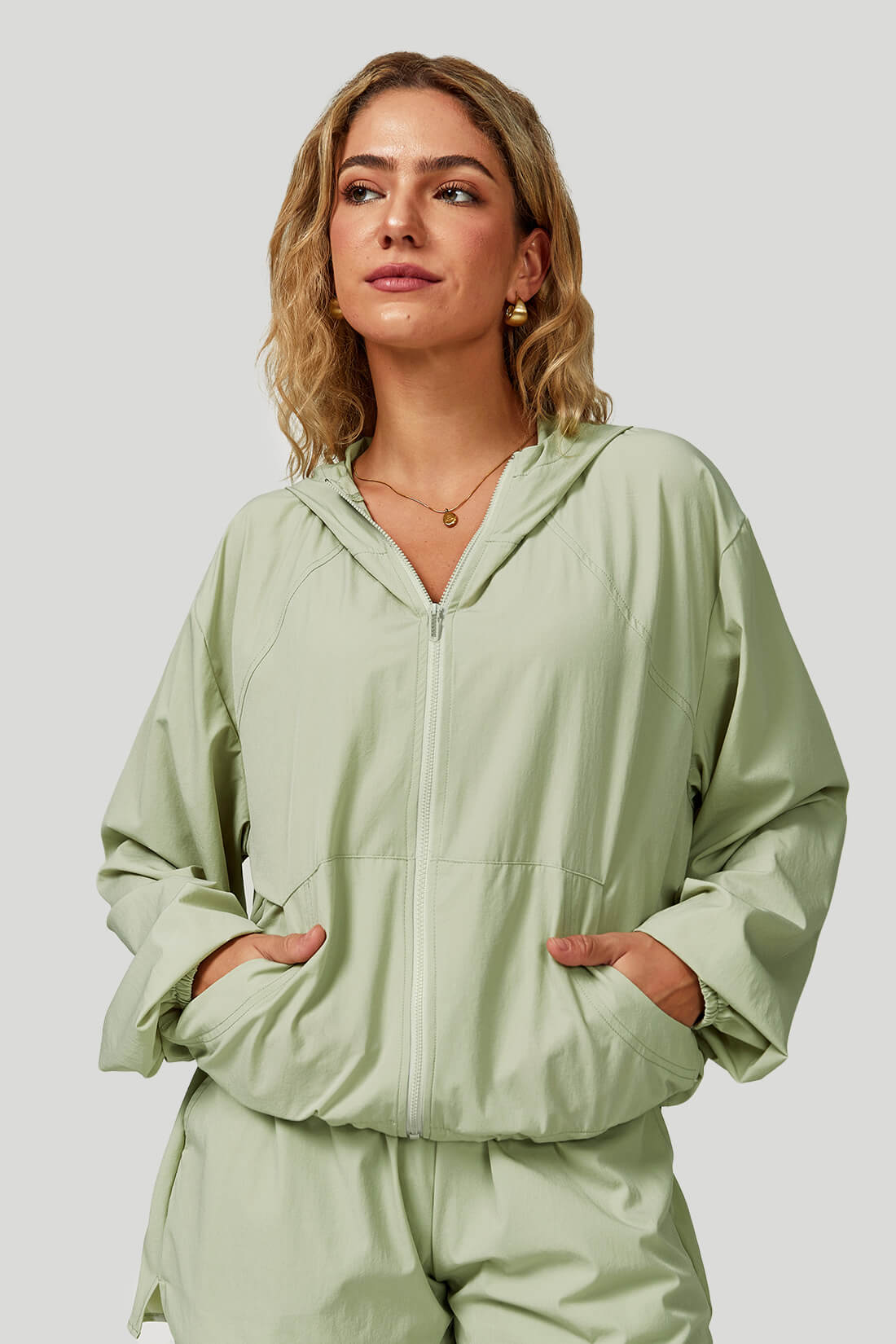 Quick-Dry Breathable Zip-Up Hooded Jacket