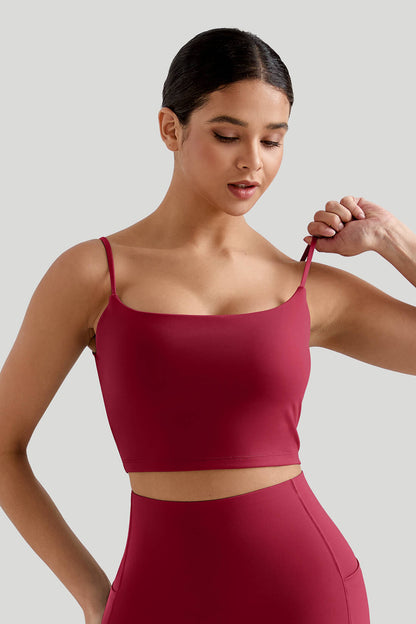 Seamed Spaghetti Strap Tank Top