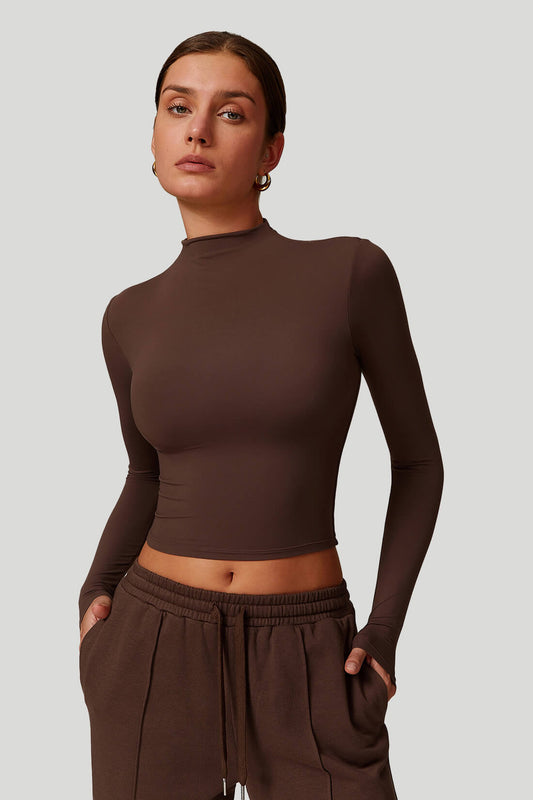 High Neck Quick Dry Long Sleeves Top