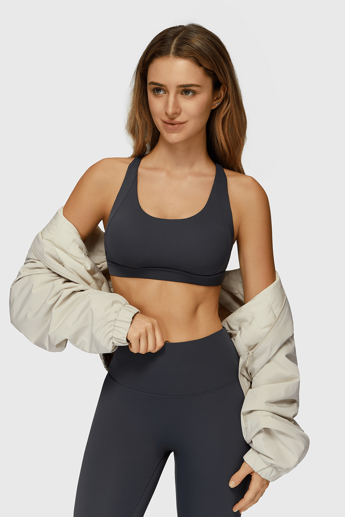 Oxford Fabric Full-Zip Outwears