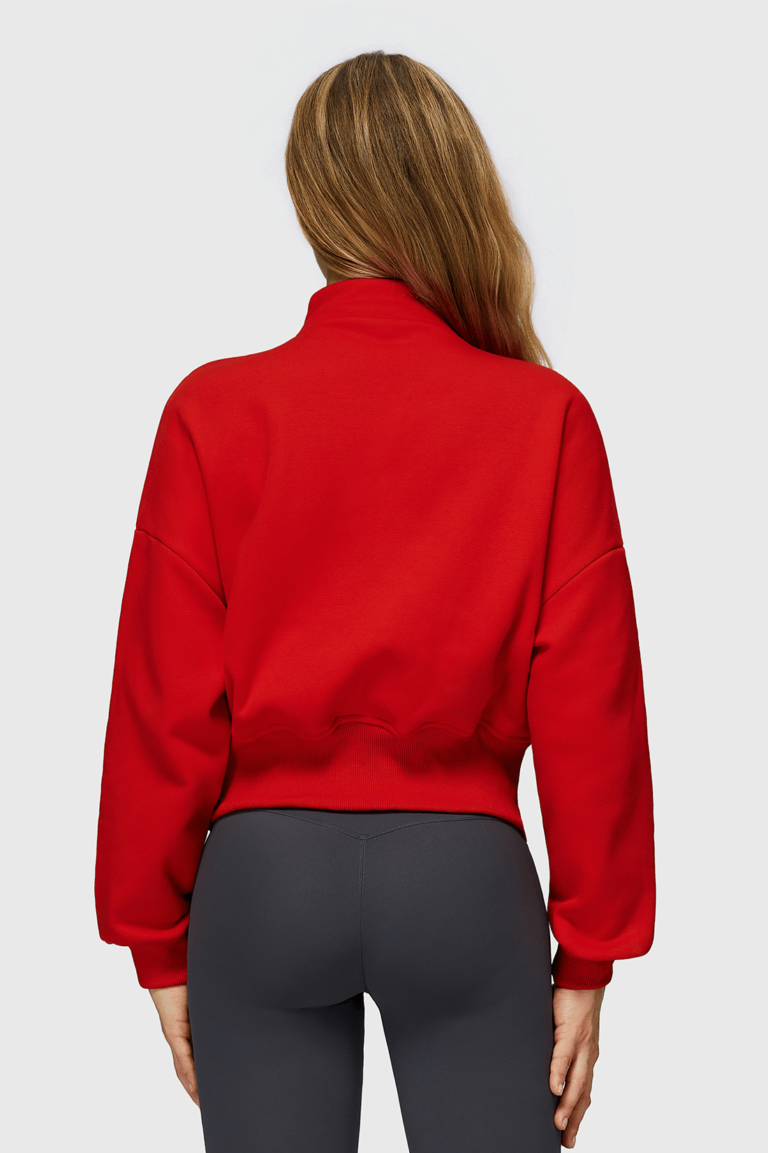 Fleece Half-Zip High Neck Sweatshirt
