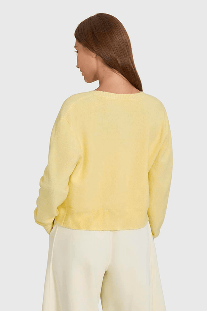 Knit Round Neckline Cardigan