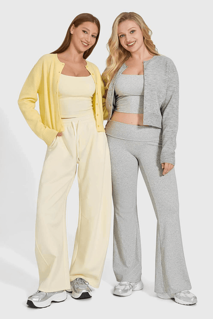 Knit Round Neckline Cardigan