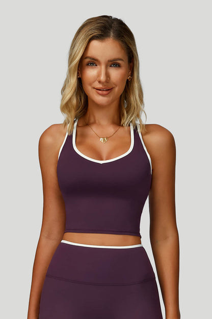 V-Neck Hollow-Back Yoga Bra