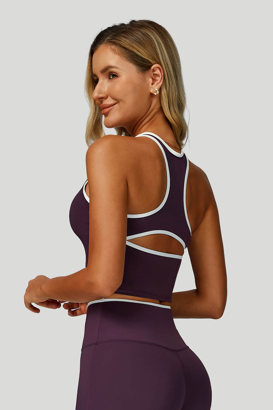 V-Neck Hollow-Back Yoga Bra