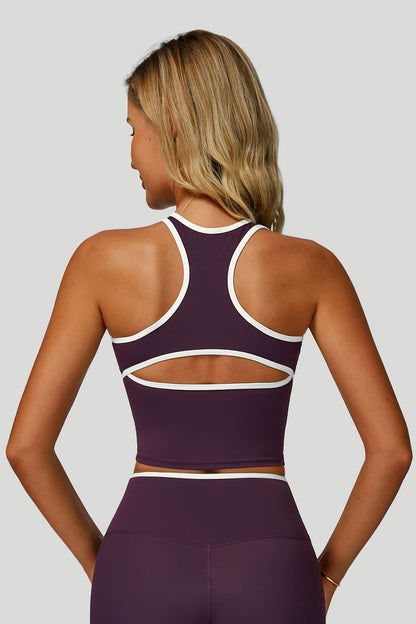 V-Neck Hollow-Back Yoga Bra