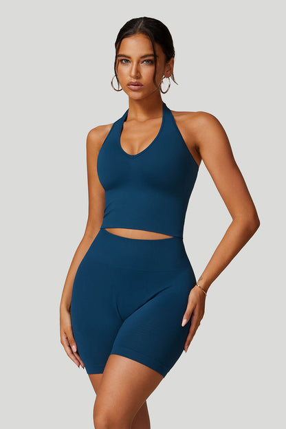 Breathable V‑Neck Seamless Yoga Bra