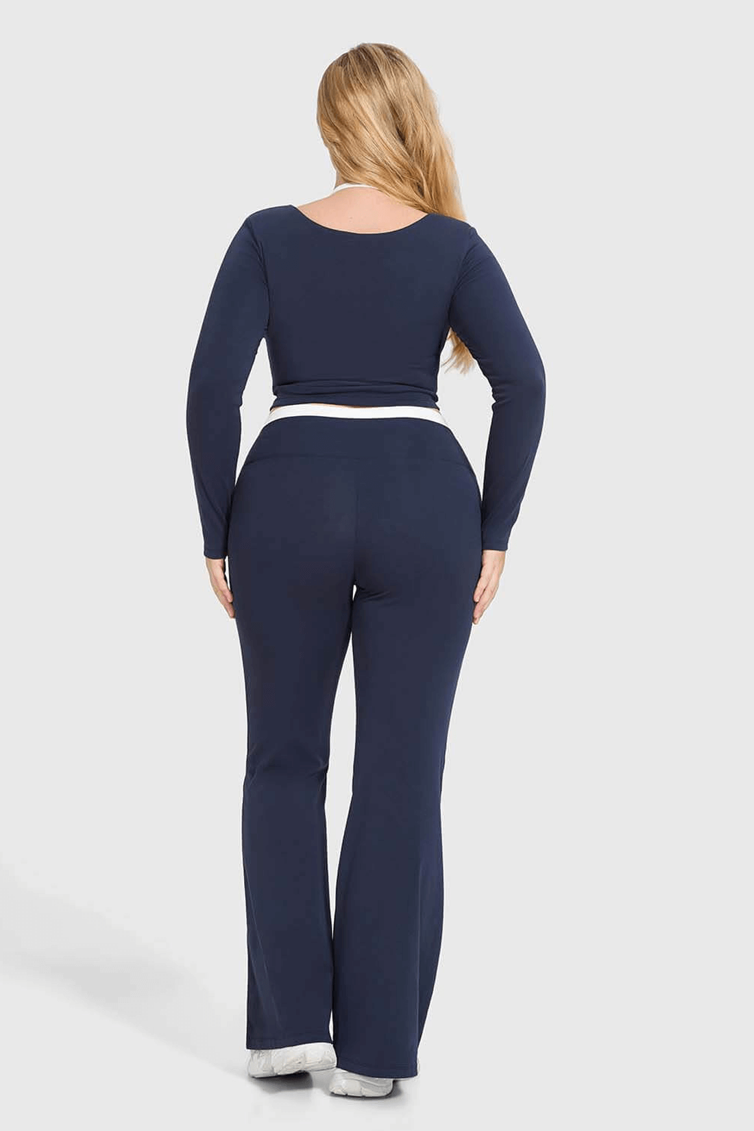 Color Block Square-Neck Fitted Top