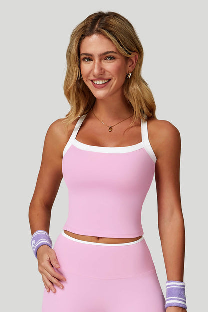 Bare-Feel Contrast Yoga Bra