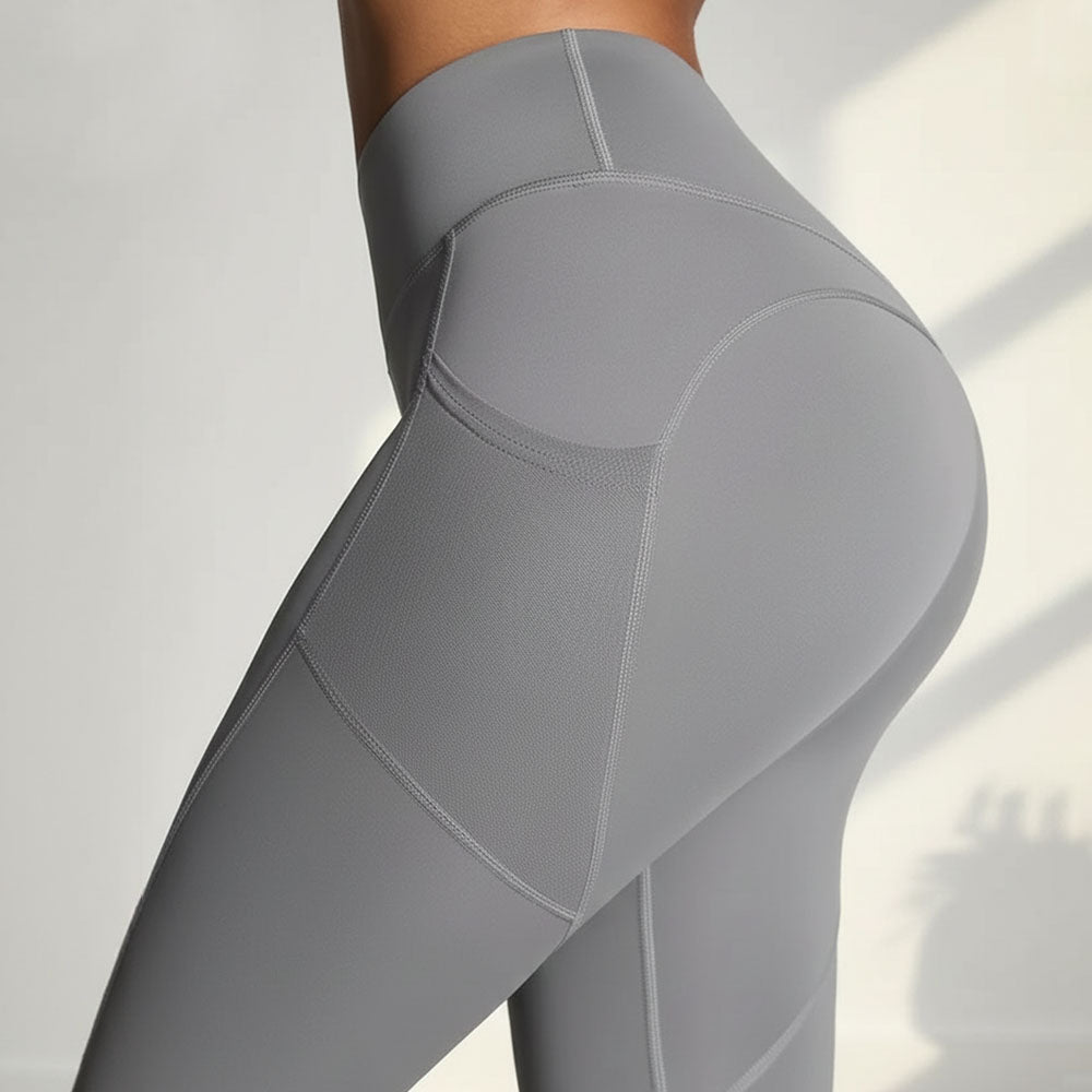 SILIX high-waisted hip-lifting and tummy-controlling pocket shaping fitness leggings