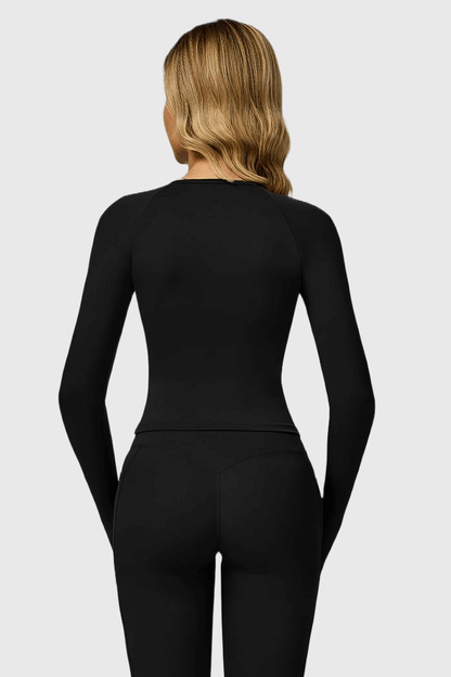 Round Neck Long Sleeve Yoga Top