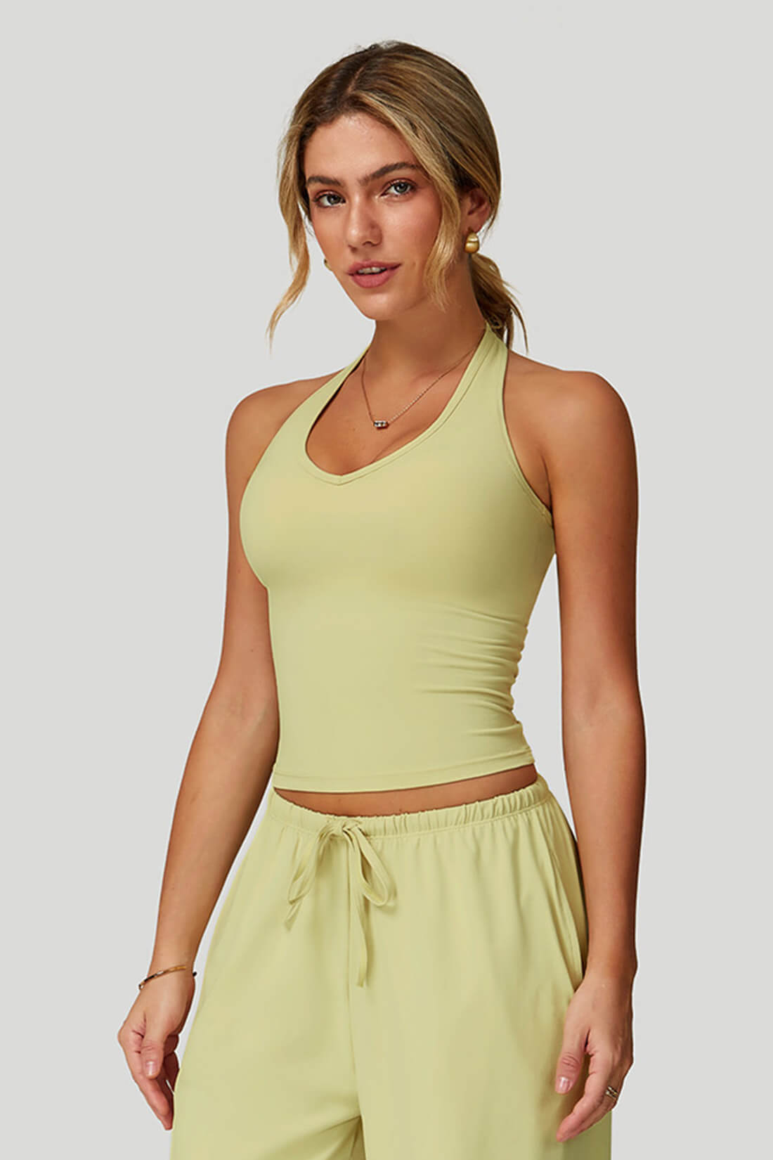 V-Neck Backless Yoga Tank Top